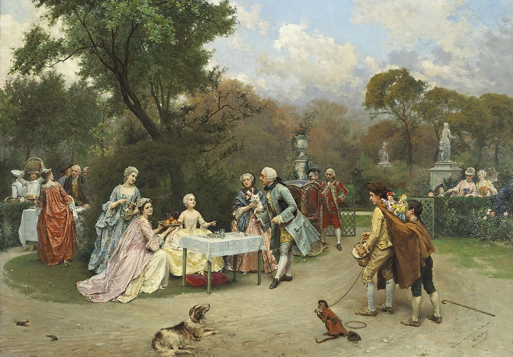 Raimundo Madrazo - Principessa nei giardini di Versailles